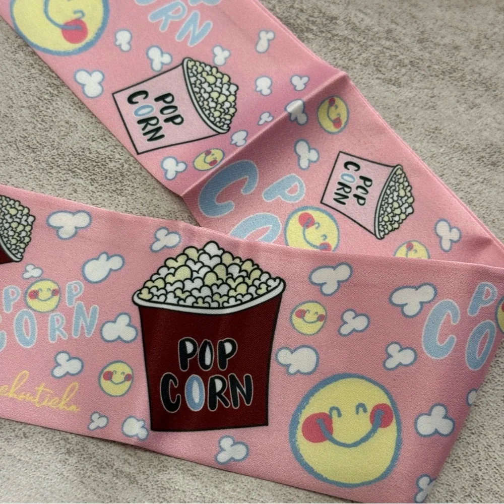 Playful Pink Popcorn Kids Tie silk